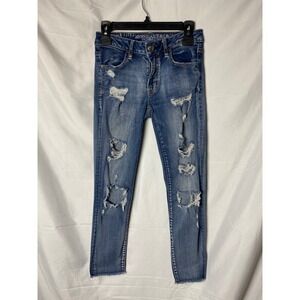 American Eagle Outfitters‎ Distressed Denim Jeans Super Stretch size 6